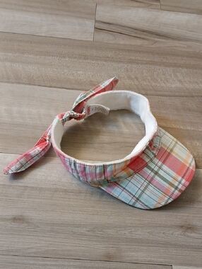 Gymboree Tropical Garden Swimmingly Sweet Plaid Visor Size 3-4 (J)